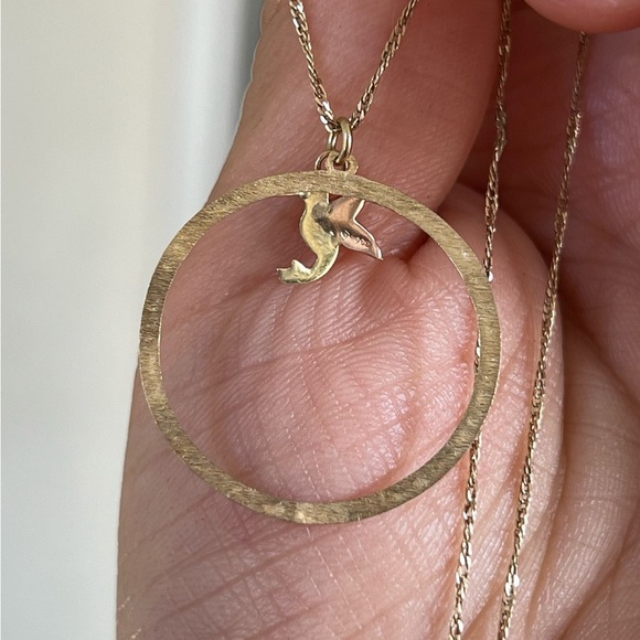 14k gold Dove necklace - Picture 6 of 10
